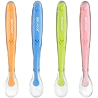 Los mejores  - Cucharas Siliconas Bebé- Cucharas Siliconas Suaves Cucharillas de bebé- Cuchillerías a Niños Apartir de 4 Meses Set de…